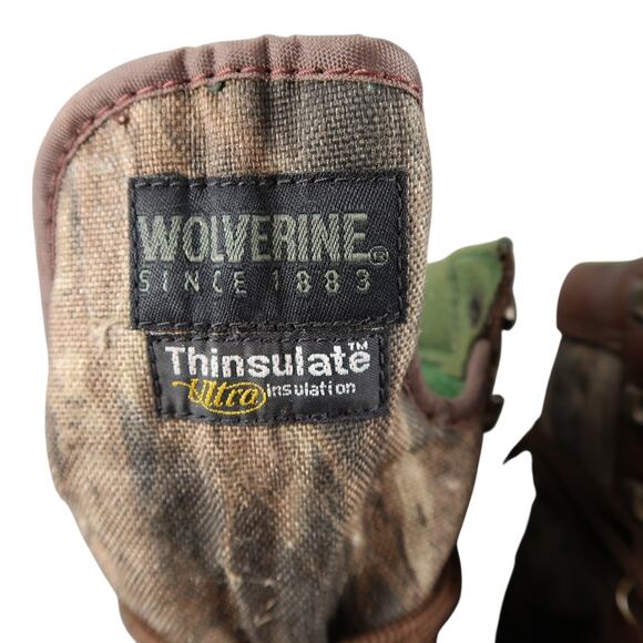 Wolverine Shoes Men 9.5 Boots Hunter Leather Camo Insulated Wide Width GTX Sport
